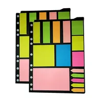 custom full colors page markers Index stationery fluorescent loos leaf sticky notes with holes