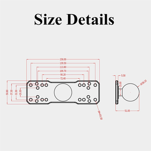 แผ่นยึดอุปกรณ์อิเล็กทรอนิกส์ทางทะเลอเนกประสงค์ ทำจากอลูมิเนียมอัลลอยด์ ขนาด 1.5 นิ้ว สำหรับติดตั้งเครื่องหาปลา ใช้ได้กับ <span class=keywords><strong>Garmin</strong></span>, Lowrance, Humminbird, Raymarine - Product Image 6