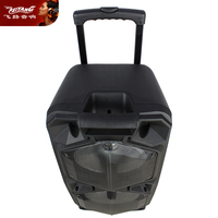 Haut-parleur audio acoustique portable sur chariot, stéréo PA pour église, le moins cher, double 12 pouces, alimenté, Bluetooth, LED, pour extérieur et soirées