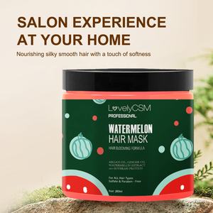 Mascarilla nutritiva de fruta natural para reparación de spa, mascarilla para el cabello, Alisador, Antifrizz, extracto de sandía, manteca de karité, al por mayor - Product Image 3