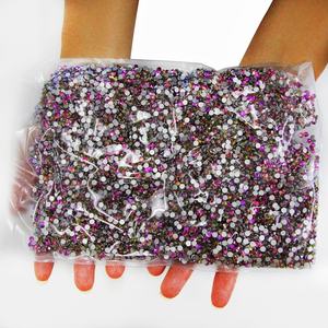 Grosir Yantuo berlian buatan transparan AB jumlah besar berlian buatan untuk Dekorasi seni kuku batu kristal memperbaiki bagian belakang datar - Product Image 3