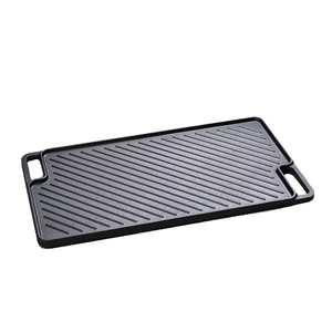 Vente chaude OEM ODM Poêle à griller <span class=keywords><strong>rectangulaire</strong></span> en fonte pré-assaisonnée, durable, facile à nettoyer, compatible gaz et <span class=keywords><strong>induction</strong></span>, double face - Product Image 1
