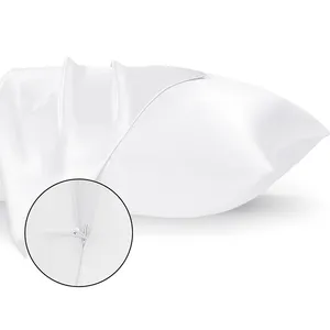 Hair Silky Satin Pillowcase White Satin Pillow Cases Standard Size Upgraded Skin Soft Cushion Covers Silk Pillow Case Wholesale