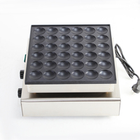 Crêpière électrique Blios en acier inoxydable en forme de cœur à 36 trous avec thermostat réglable pour les snack-bars, les services de traiteur et les entreprises de restauration