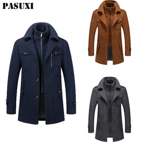 PASUXI Nuova Collezione Giacca Parka da <span class=keywords><strong>Uomo</strong></span> per Affari, Cappotto <span class=keywords><strong>Invernale</strong></span> Lungo alla Moda con Doppio Colletto Personalizzato, <span class=keywords><strong>Trench</strong></span> Caldo - Product Image 1