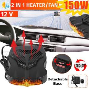 Calentador Portátil para Auto de 12V y 150W, Ventilador Eléctrico con Rotación de 360 Grados para Desempañar el Parabrisas, Ideal para Autocaravanas - Product Image 1