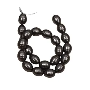 Sea Water Tahiti Black Baroque Thread Pearl Pear-shaped Loose Beads Semi-finished DIY Jewelry Accessories