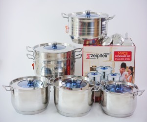 2025 dernier ensemble de cuisson en acier inoxydable multi-pièces durable de conception classique avec matériau en marbre - Product Image 1