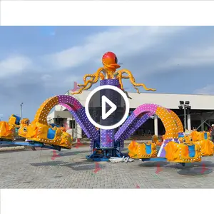 Fun Fair Glasvezel Roterende Vliegende Polyp Amus Kermis Grote Pretpark Octopus Ritten Voor Verkoop