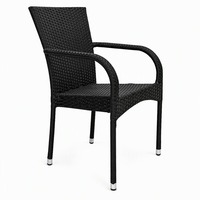 Fauteuil d'extérieur en rotin au design nordique, avec structure en aluminium, chaise de loisirs individuelle pour maison, jardin, patio, balcon, tressage simple