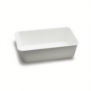 Bandeja de Servicio 300x200x80mm Blanca Minimalista, Contenedor de Almacenamiento de Alimentos para Cocina, Material PP, Apilable, Moldeado por Inyección de Grado Alimenticio - Product Image 3