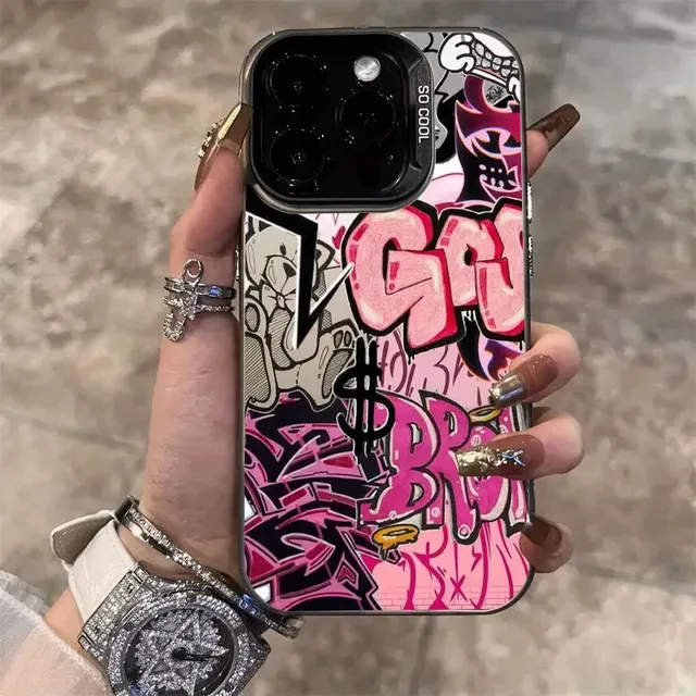 Wholesale Trendy Graffiti Cool Art Phone Case for 16 Cases 16E 17 15 14 13 12 11 Pro X XR 7 8 Plus Anti Fall Matte Cover