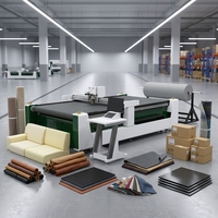 Máquina de Corte Oscilante CNC Directa de Fábrica, Cortadora de Cuchilla Redonda de 11KW para Textil, Cuero y Espuma, con Certificación CE