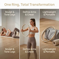 Kit de Pilates 5 pièces avec logo personnalisé, anneau de musculation en silicone, haltères, anneau de Pilates, ensemble cadeau pour entraînement