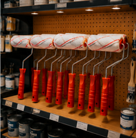 Rouleau à peinture pour plafond et mur, haute performance, 9 pouces, économique, OEM, lavable, facile à nettoyer, poignée ergonomique