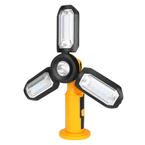Tragbare USB-Ladung LED-Torchlampe drehbar magnetisch COB LED Arbeitslicht Haken-Design Outdoor Camping Taschenlampe Blitzlichter