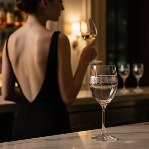 Set di vetro di lusso con bordo in oro <span class=keywords><strong>e</strong></span> argento elegante bicchiere di <span class=keywords><strong>vino</strong></span> <span class=keywords><strong>e</strong></span> <span class=keywords><strong>acqua</strong></span> in cristallo senza piombo per uso di nozze <span class=keywords><strong>e</strong></span> banchetti - Product Image 3