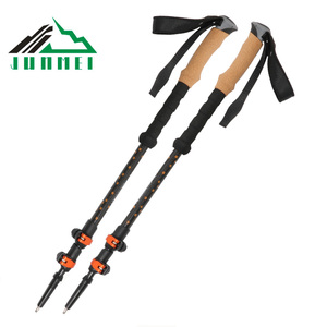 Bâton de <span class=keywords><strong>ski</strong></span> 2 sections liège grip bâton de <span class=keywords><strong>ski</strong></span> temps froid durable TPR panier bâton de glace - Product Image 2