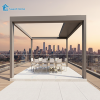 Pergola rétractable en aluminium de haute qualité Sweet Home, imperméable, installation facile, système de patio extérieur, maison d'été