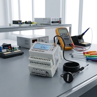 Medidor de Energía Trifásico Inalámbrico Acrel ADW300 con RS485/WiFi/4G/Lora, Precisión Clase 0.5s, Corriente Máxima de 100A, Montaje en Riel DIN