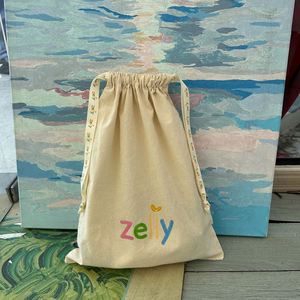 Wholesale Eco-Friendly Cotton Canvas <b>Drawstring</b> <b>Pouch</b> Cute Muslin Cotton Dust <b>Pouch</b> - Product Image 4