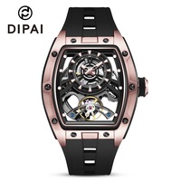 Montre mécanique automatique squelette pour homme, montre-bracelet ajourée, montre de sport et d'affaires pour homme, accepte les commandes OEM ODM en gros