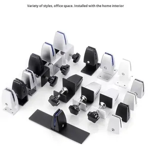 Modern Design Office <b>Desk</b> Side Partition Screen Baffle Clip Buckle Glass Fixed Clip Without Punching for Commercial Use - Product Image 5