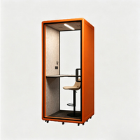 Cabine insonorisée compacte autoportante pour la maison, pod acoustique préfabriqué, cabine d'apprentissage pour le chant et l'enregistrement professionnel