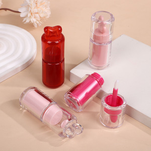 EN STOCK SANS QUANTITÉ MINIMALE DE COMMANDE Tube vide double couche pour rouge à lèvres liquide et huile à lèvres 4,5 ml 6 ml avec enveloppe extérieure transparente et intérieur rouge pour gloss cosmétique - Product Image 3