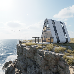 Casa Prefabricada Modular Tipo Cápsula Espacial de Techo Plano, Impermeable de Tres Niveles, con Resistencia al Viento Nivel <span class=keywords><strong>C3</strong></span> para Campamentos al Aire Libre - Product Image 3