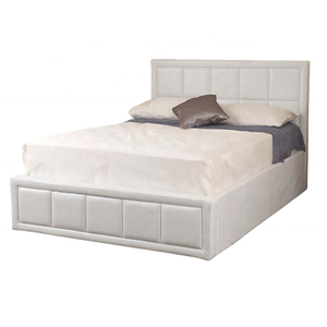 Meuble de chambre à coucher en similicuir <span class=keywords><strong>blanc</strong></span>, meuble de rangement à gaz, <span class=keywords><strong>lit</strong></span> PU - Product Image 1