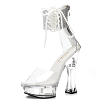 Chaussures de scène essentielles pour danseuses de pole dance, compétition de fitness, talon très haut de 14 cm, antidérapantes, résistantes à l'usure