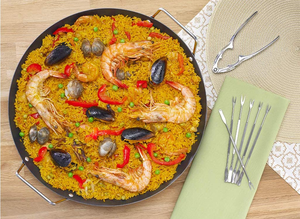 Sartén antiadherente de aluminio para mariscos españoles, olla de <span class=keywords><strong>paellera</strong></span> para acampar y cocinar al aire libre, 38 <span class=keywords><strong>CM</strong></span> - Product Image 5