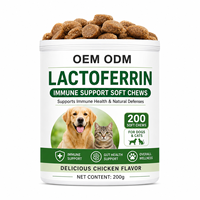 Complément alimentaire pour animaux de compagnie à marque privée OEM ODM : Friandises à mâcher molles au lactoferrine pour soutenir l'immunité des chiens et des chats