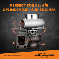 MaXpeedingrods GT3582 GT35 Turbine de turbo améliorée à double roulement à billes, bride Vband T3 pour moteur 2.5L-6.0L