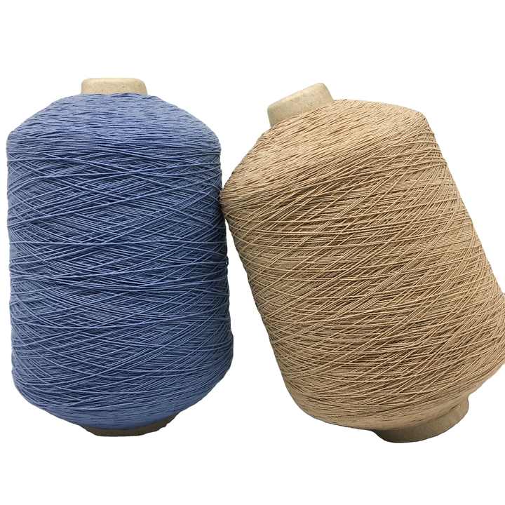 White Latex Polyester Covered Rubber Thread Elastic Yarn for Socks