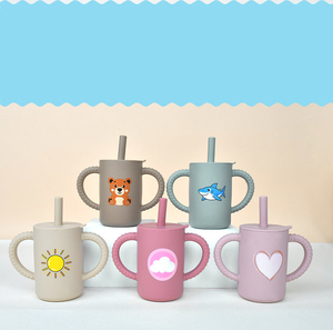 Adorabile tazza per bambini in silicone da 9 once, riutilizzabile, con manico, regalo perfetto per i bambini - Product Image 6