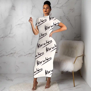 Fabricants de vêtements pour femmes, robe décontractée sur mesure, grande taille, robe moulante élégante, robe longue maxi - Product Image 2