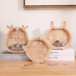 Huchas de madera con forma de los 12 animales del zodiaco, caja de dinero portátil para niños, decoración del hogar, respetuosa con el medio ambiente, sin cerradura - Product Image 1