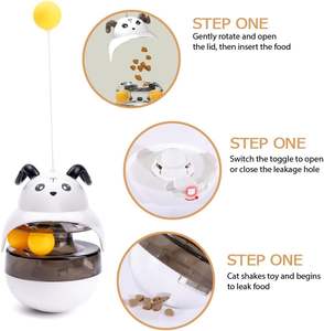 Jouet <span class=keywords><strong>pour</strong></span> <span class=keywords><strong>chat</strong></span> gobelet rotatif automatique avec distributeur de friandises Jouet puzzle populaire stimulant le cerveau en plastique TPR - Product Image 6