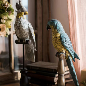 Muebles decorativos de resina de Guacamayo con alas azules, entrada para sala de estar, sala de estudio, modelo de habitación, adornos, regalo - Product Image 2