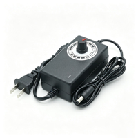 Adaptateur d'alimentation AC/DC réglable OL 3-12V 3A avec bouton rotatif 24W LED multi-prises