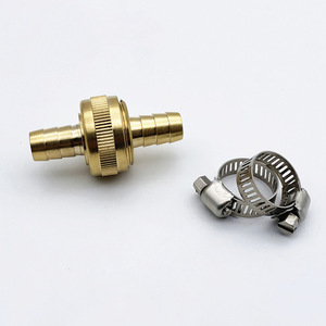Conector de latón de 1/2 pulgada para reparación de mangueras, conector roscado para manguera de jardín, fácil de instalar. - Product Image 2