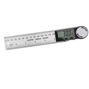 Cinta Métrica Autoretráctil Avanzada de ABS y Acero Inoxidable con Ángulo Ajustable, 20cm de Longitud, Graduación Métrica para Carpintería y Trabajos con Madera - Product Image 1