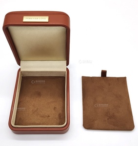 Boîte à bijoux de luxe en cuir de haute qualité personnalisée Boîte à collier Boîte à bagues avec logo personnalisé - Product Image 6