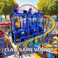 Machine de jeu d'arcade simulateur de grue à griffes, à monnayeur, avec garantie 1 an, logo personnalisé, impression numérique, en plastique, vente en gros