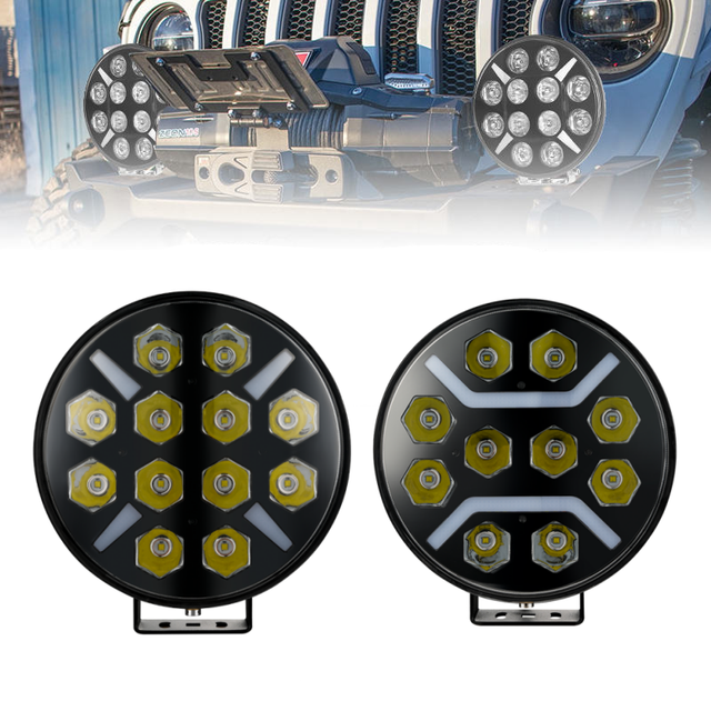 ZHIXIN 7 Inch 120W LED Driving Headlight Aluminum Alloy Side Light New Condition DRL Spotlight for Trucks for for Offroad