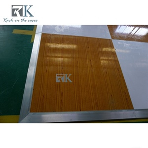 Piste de danse d'événements portables et simples avec plate-forme jaune et blanche - Product Image 4