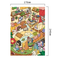 Autocollants transparents scènes intérieures chaleureuses, figurines miniatures animaux de compagnie pour chambre et cuisine, décalcomanies transparentes pour journal et collage DIY