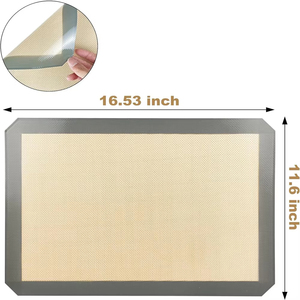 Bakery Accessories Rectangular <b>Silicone</b> <b>Baking</b> Mats Non-stick Reusable Food Safe Tapis De Cuisson - Product Image 4